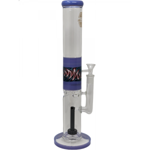 15.5" On Point Glass Wig Wag Art Shower Head Perc Water Pipe [JD967]